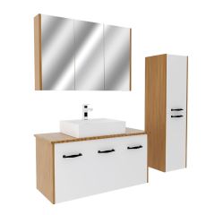 River 80 Cm Lake Kapaklı Mdf Banyo Dolabı