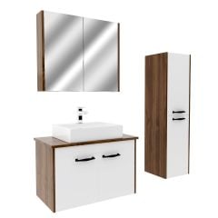 River 80 Cm Lake Kapaklı Mdf Banyo Dolabı