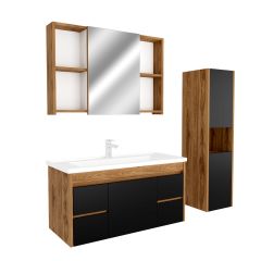 Silver 80 Cm Lake Kapaklı Mdf Banyo Dolabı