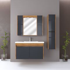 Keops 65 Cm Lake Kapaklı Mdf Banyo Dolabı