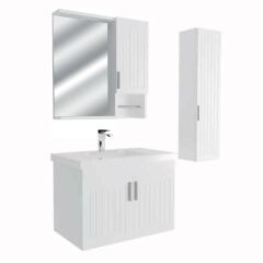 Arya 65 Cm Lake Kapaklı Mdf Banyo Dolabı