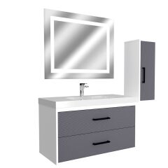 Truva 80 Cm UV Baskılı Banyo Dolabı