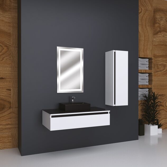 Rina 80 Cm Mdf Lam Banyo Dolabı