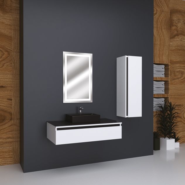 Rina 100 Cm Mdf Lam Banyo Dolabı