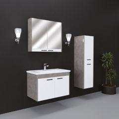 Lila 100 Cm Mdf Lam Banyo Dolabı