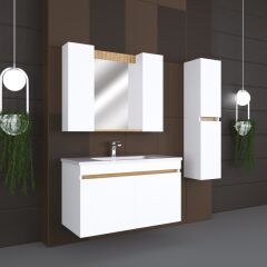 Lale 100 Cm Mdf Lam Banyo Dolabı