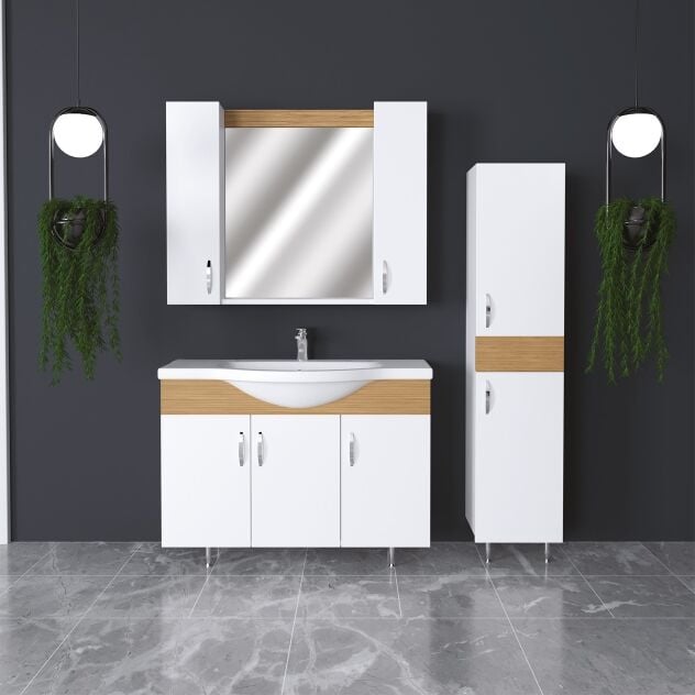 Akasya 55 Cm Mdf Lam Banyo Dolabı