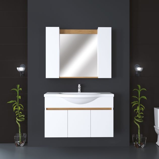 Klasik 65 Cm Mdf Lam Banyo Dolabı