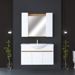 Klasik 80 Cm Mdf Lam Banyo Dolabı