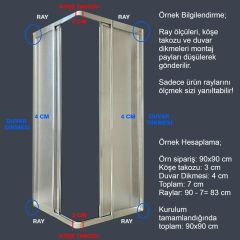 UBM Duşakabin Kare Mika Camlı 80x80 (Teknesiz)