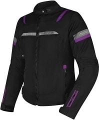 GIACCA DONNA R2F IMPERMEABILE - Moto Estiva Aspidex CE -NERO VIOLA