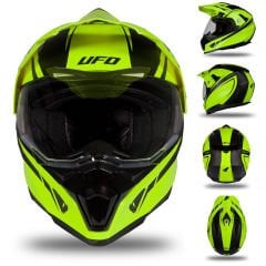 Casco Da Moto Cross Uomo UFO AIRES HE179 | Verde