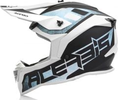 Casco Da Moto Cross Acerbis Linear | Bianco-Azzurro Chiaro