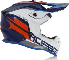 CASCO MOTO ACERBIS LINEARE (BIANCO/AZZURRO)