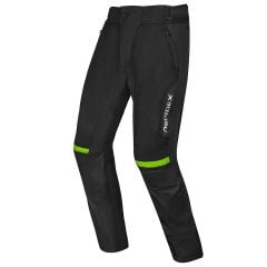 Pantaloni Moto Estivi Impermeabile Imbottitura Termica Estraibile Traspirante(Nero /Giallo fluo)