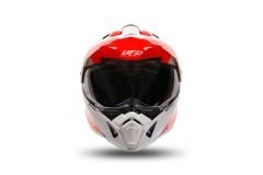 Casco Da Moto Cross UFO AIRES HE181 | Rosso Blu Bianco