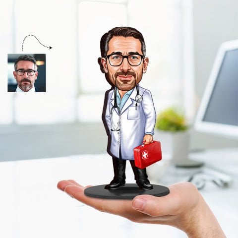 Kişiye Özel Karikatürlü Doktor Biblosu