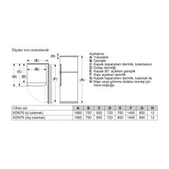 Bosch KDN76AWF1N 542 lt No-Frost Buzdolabı