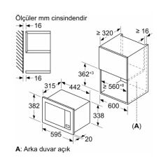 Bosch BFL623MW3 Beyaz Ankastre Mikrodalga Fırın