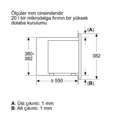 Bosch BFL623MW3 Beyaz Ankastre Mikrodalga Fırın