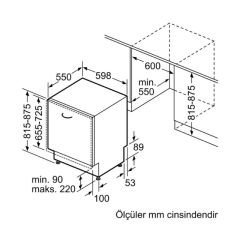 Bosch SMV25DX01T Tam Ankastre Bulaşık Makinesi