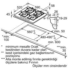 Bosch PPP6A2B20O 60 cm Beyaz Cam Ankastre Ocak