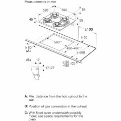 Bosch POP6C9P30O Cam Antrasit Gri Ankastre Ocak