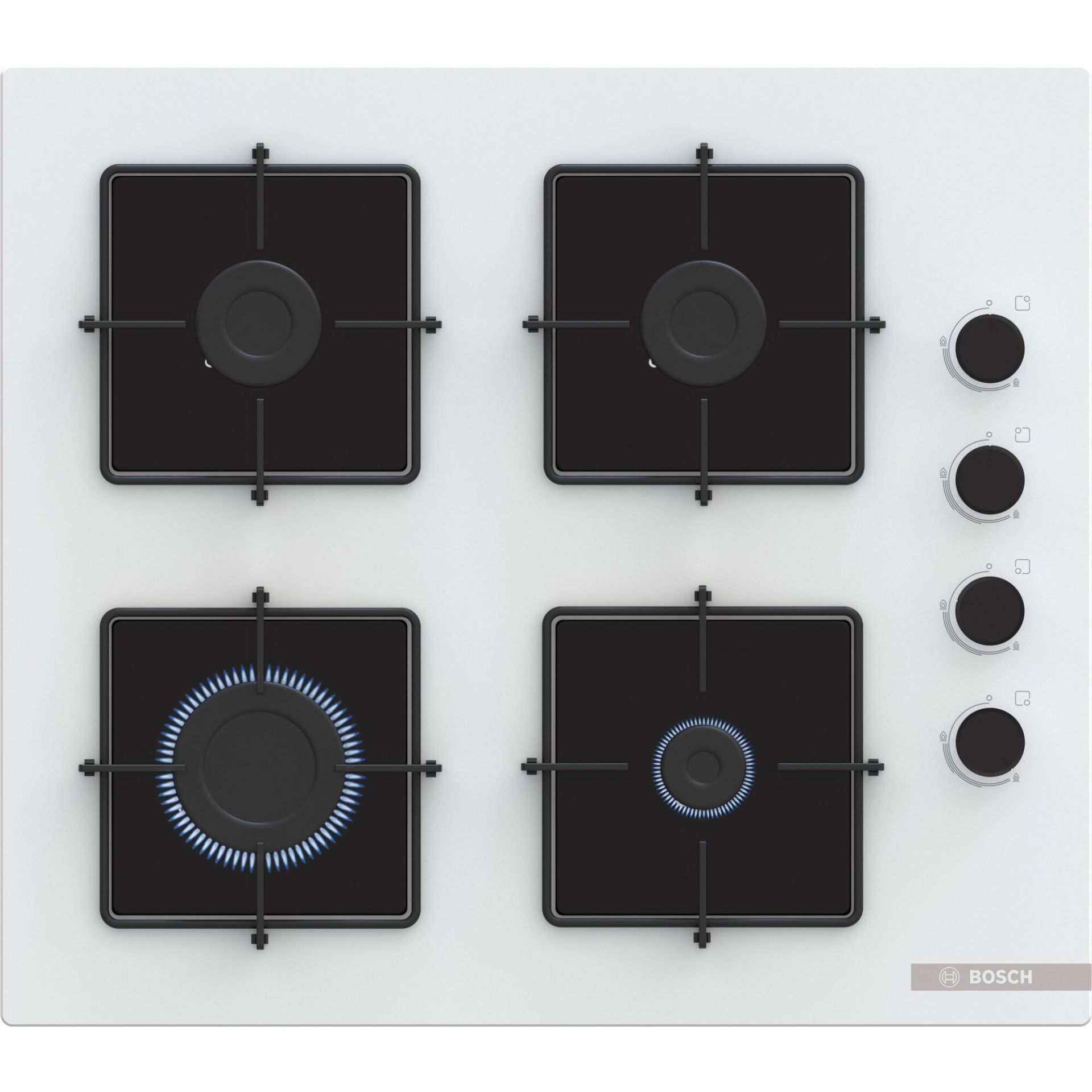 Bosch POP6C2P31O 60 cm Beyaz Cam Ankastre Ocak