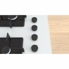 Bosch POP7C2P31O 67 cm Beyaz Cam Ankastre Ocak