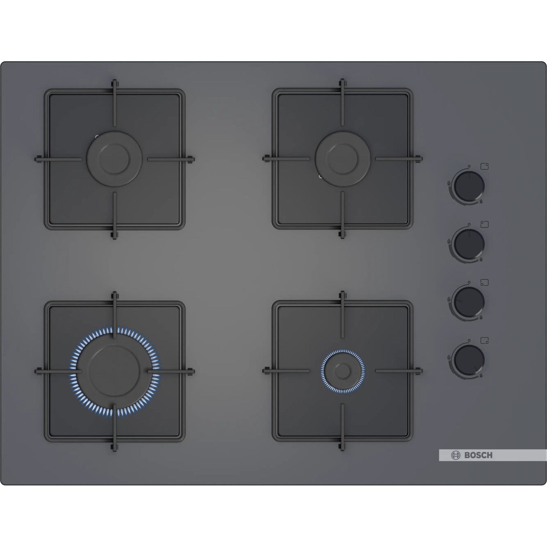 Bosch POP7C9P31O Gazlı Ocak 67 Cm Sert Cam Antrasit Gri Serie 4