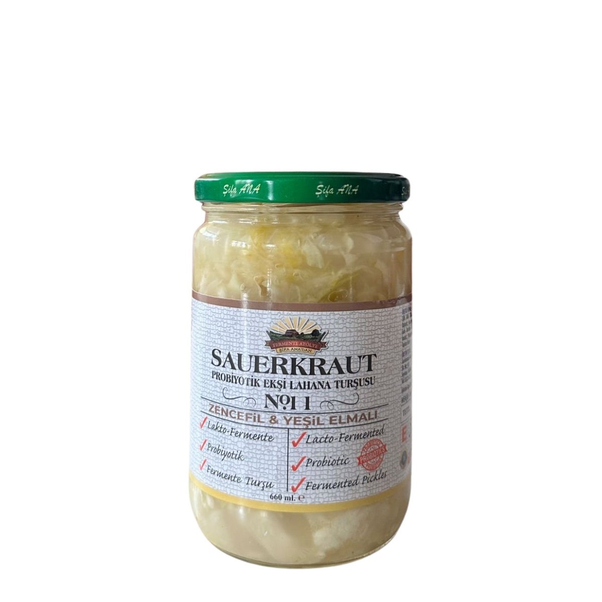 Sauerkraut (Ekşi Lahana Turşusu) No11 Zencefil & Yeşil Elmalı  (660cc.)