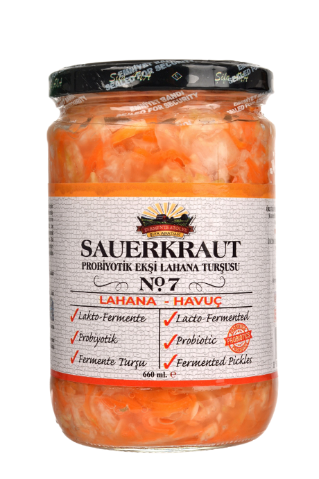 Sauerkraut (Ekşi Lahana Turşusu) No7 Havuçlu (660cc.)