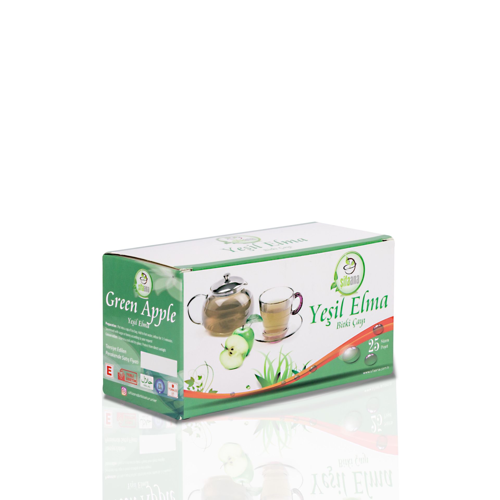 Yeşil Elma Çayı (25'li) Süzen Poşet