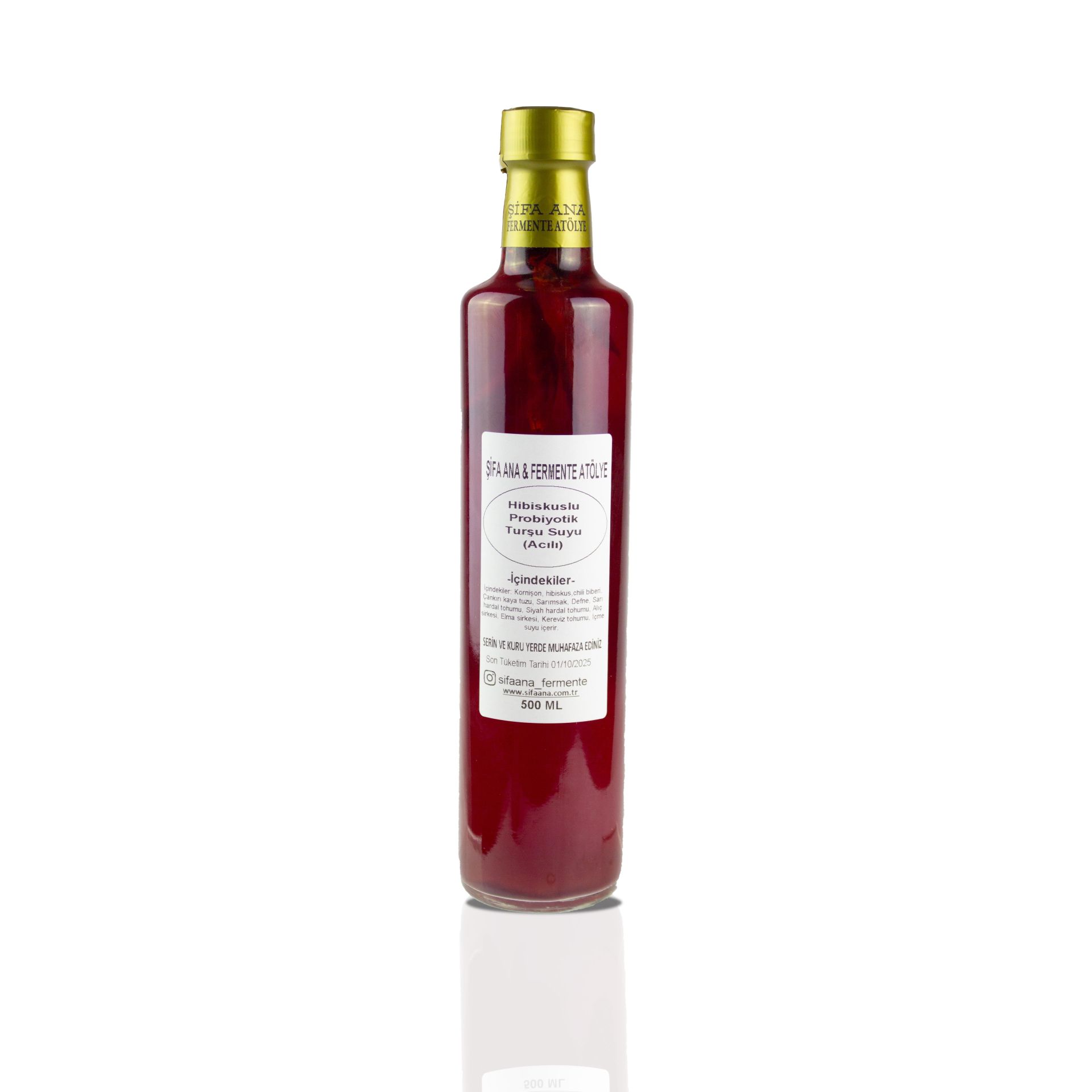 Acılı Probiyotik Hibiskuslu Turşu Suyu (500 ml.)