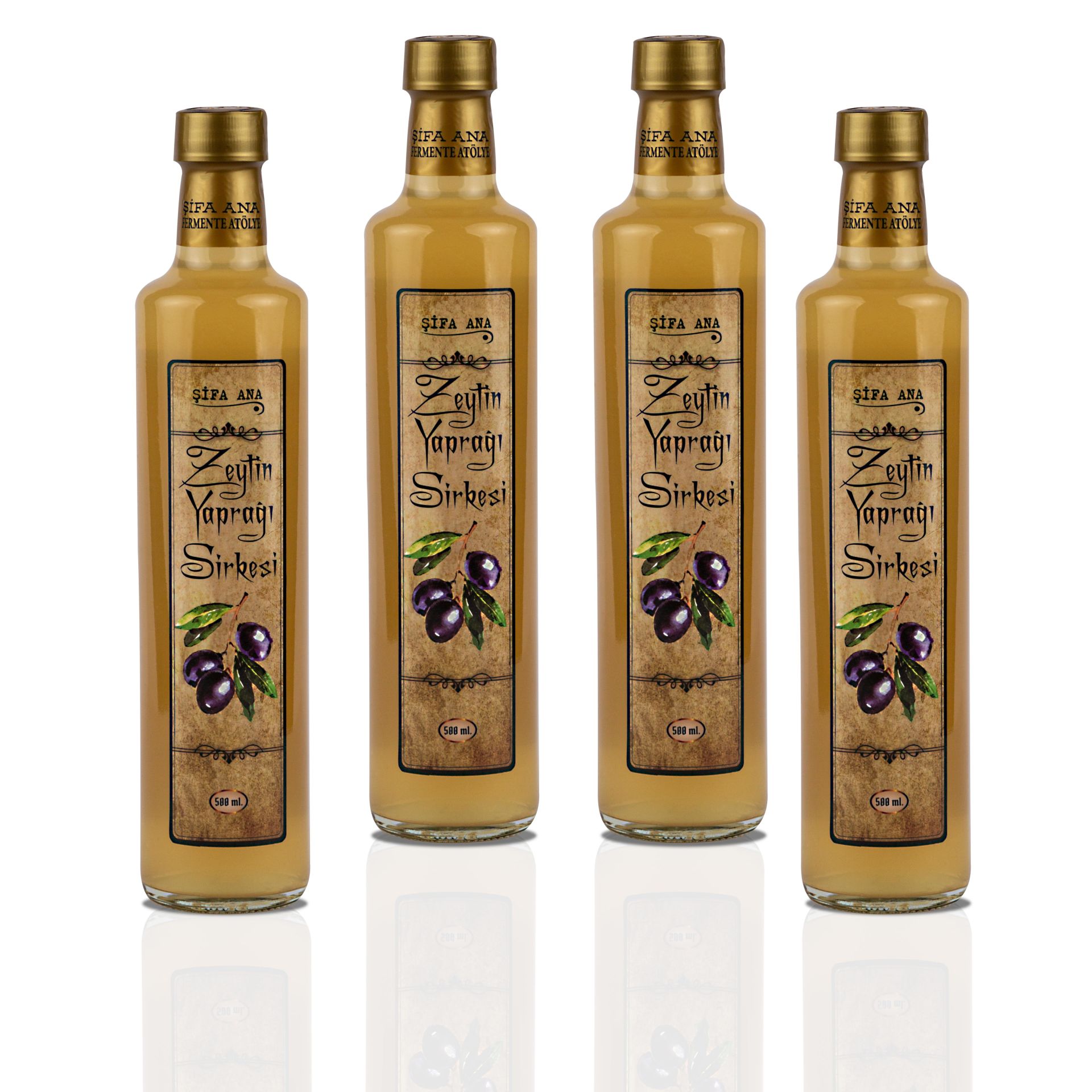 Zeytin Yaprağı Sirkesi (4x500 ml)