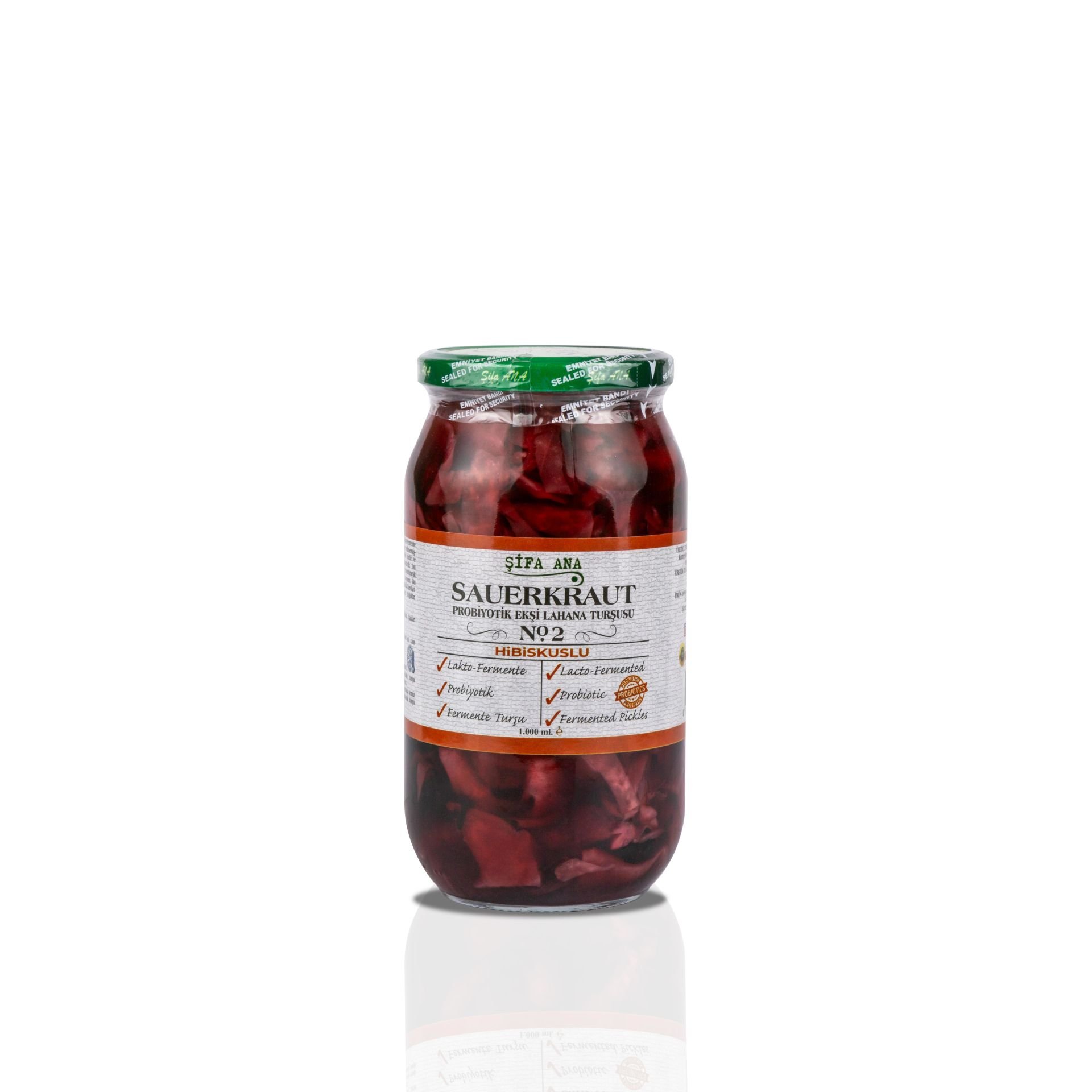 Sauerkraut (Sour Sauerkraut) No2 with Hibiscus (1000cc.)