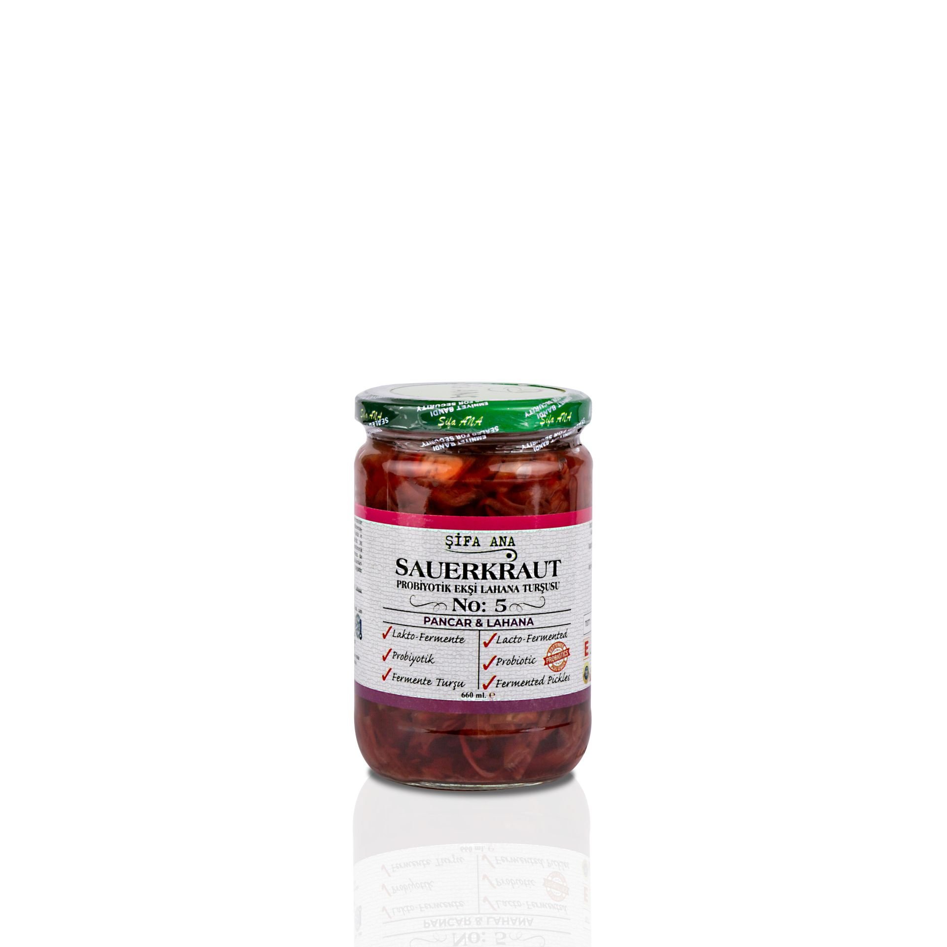 Sauerkraut (Sour Sauerkraut) No5 with Beetroot (660cc.)