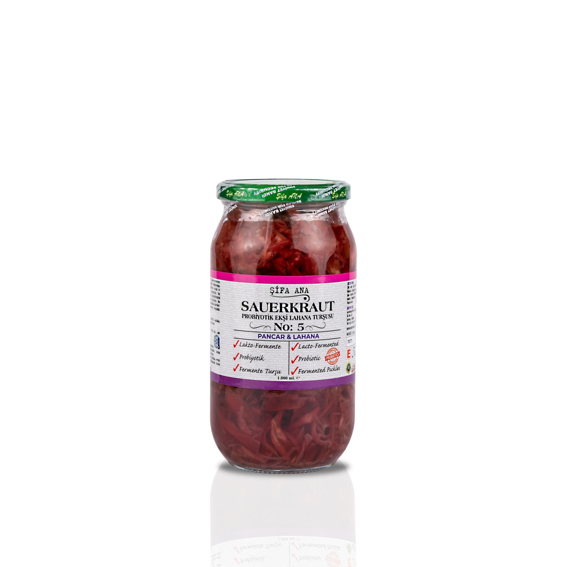 Sauerkraut (Ekşi Lahana Turşusu) No5 Pancarlı (1000cc.)