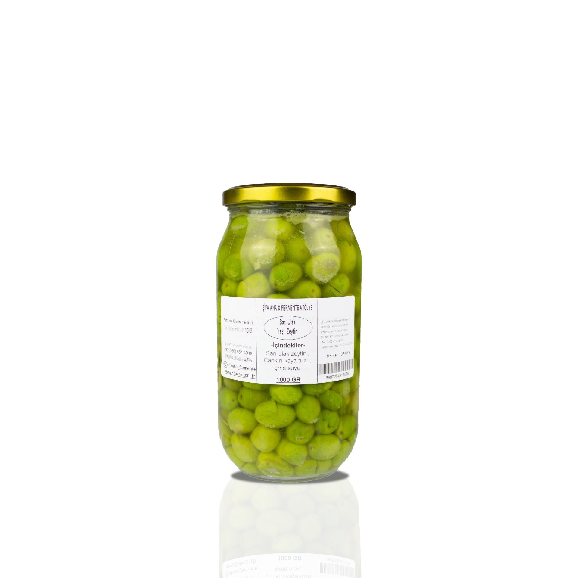 Sarı Ulak Yeşil Zeytin (Taş kırma) (1000CC)