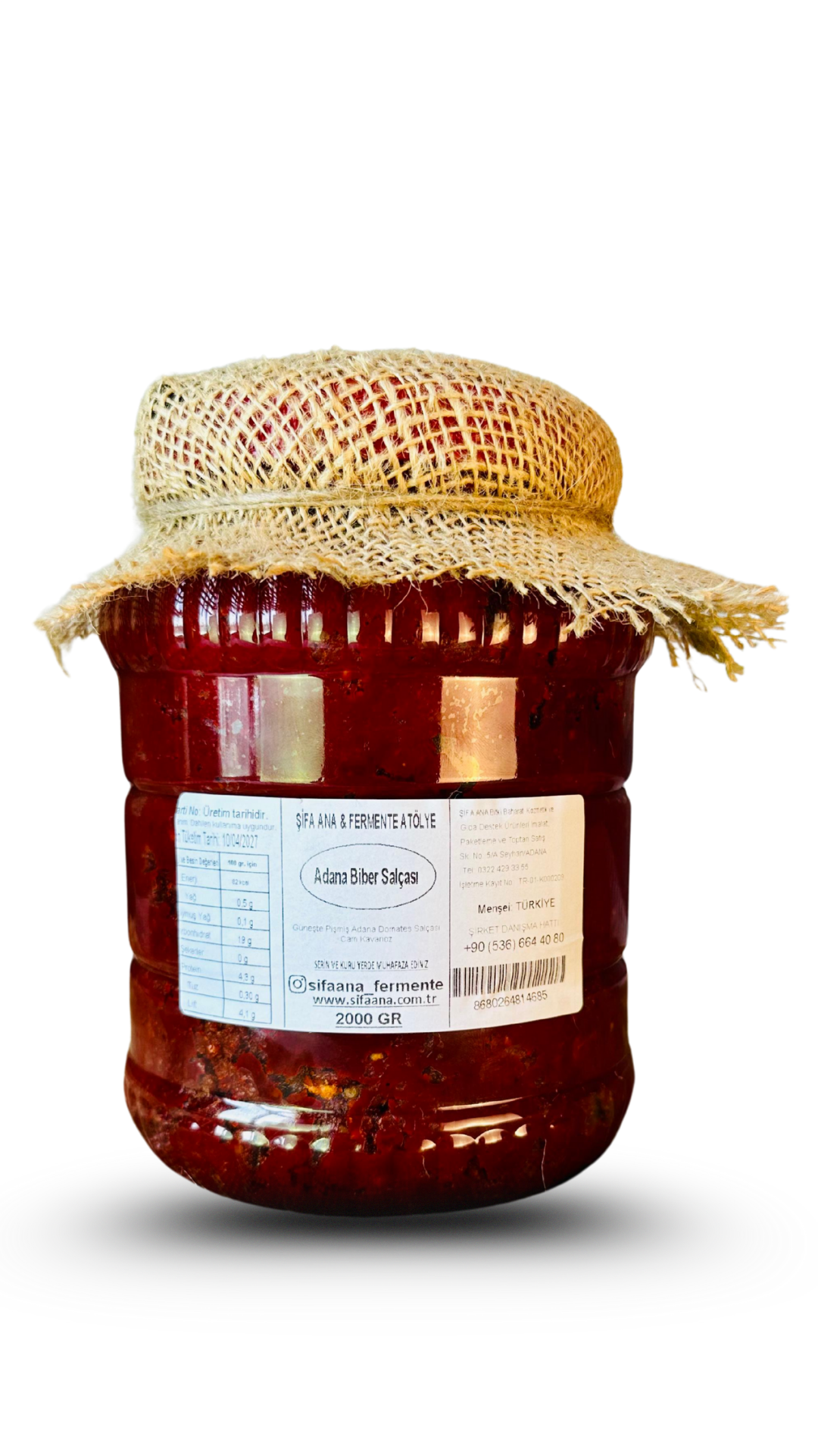 Adana Karaisalı Biber Salçası 2 kg 300 gr (Güneşte Pişmiş)