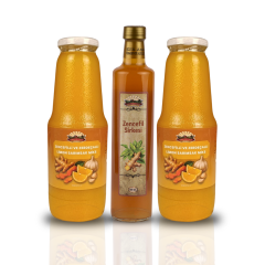 2 Adet Zencefilli ve Zerdeçallı Limon Sarımsak Kürü 1000 ml