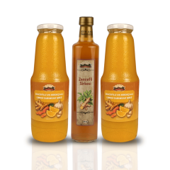2 Adet Zencefilli ve Zerdeçallı Limon Sarımsak Kürü 1000 ml