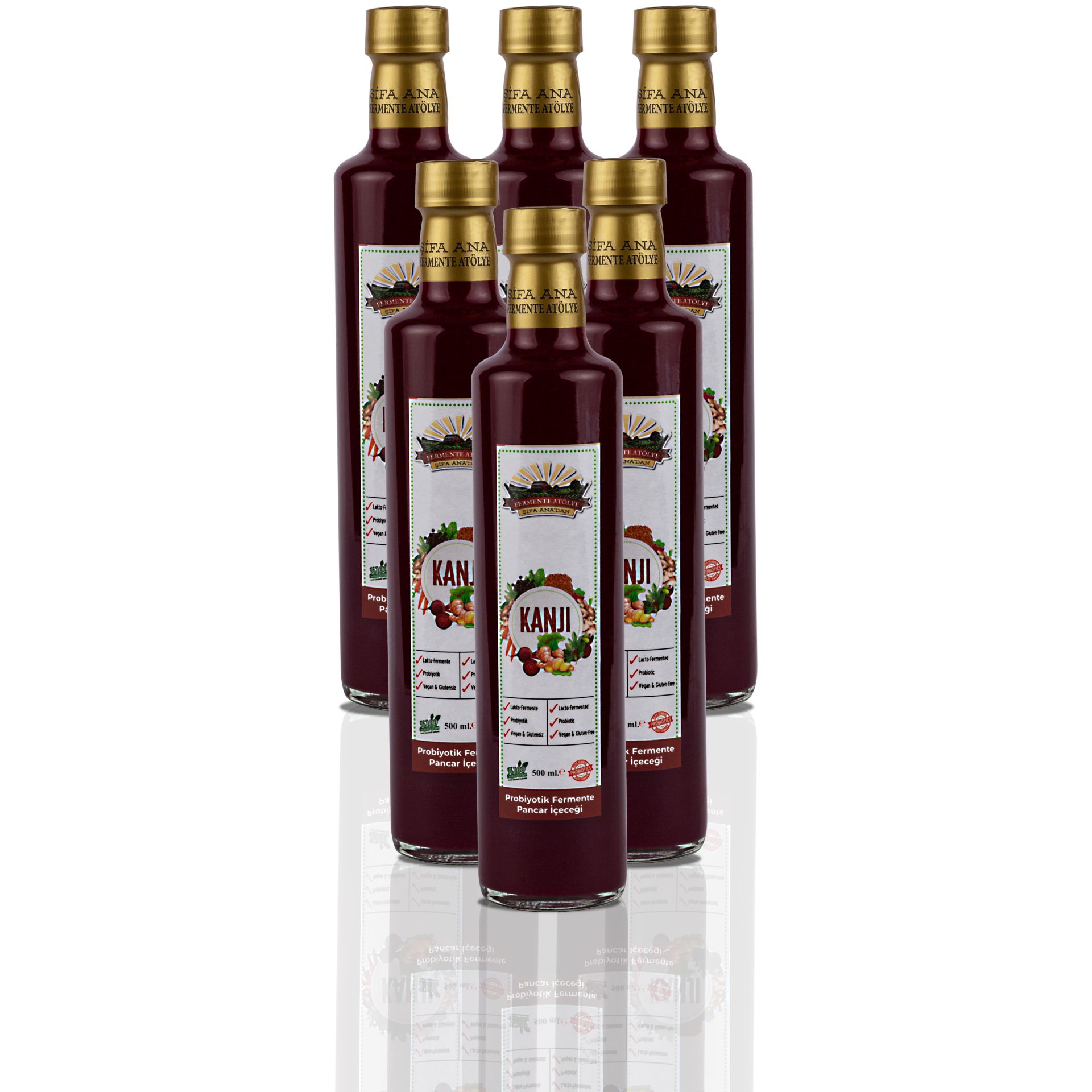 6 Beetroot Kanji (500ml.) in Glass Bottle