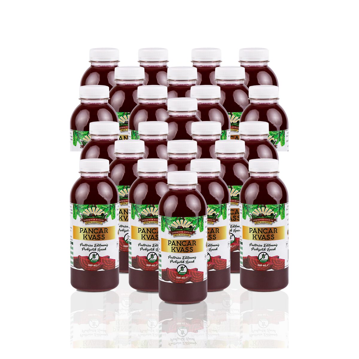 24 Adet Pancar Kvass (500 ml.) (Pet Şişede)