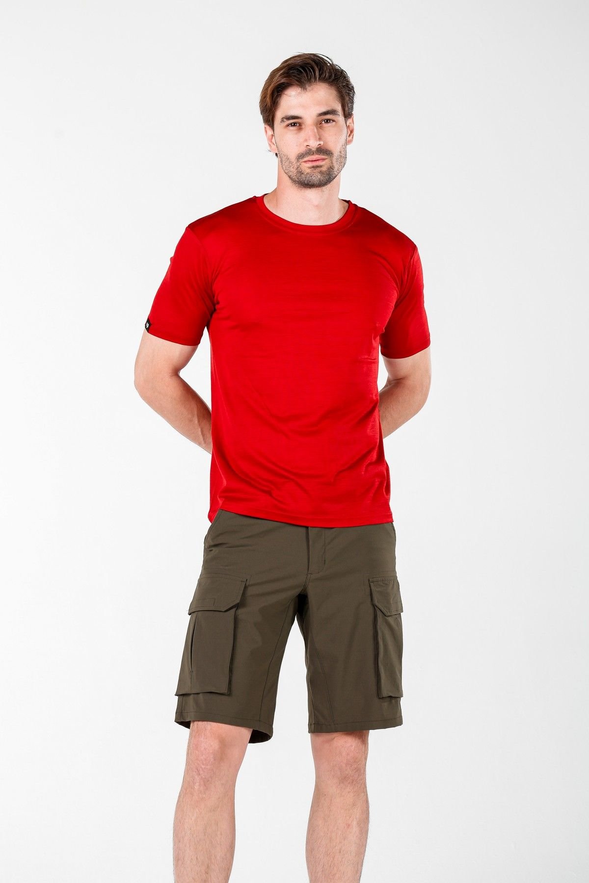 Woolona 100% Merinos Yün NOTUS Kırmızı T-Shirt