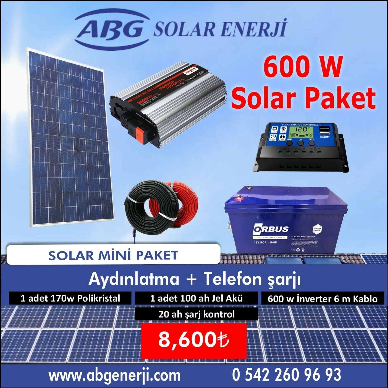 ABG 600W SOLAR PAKET