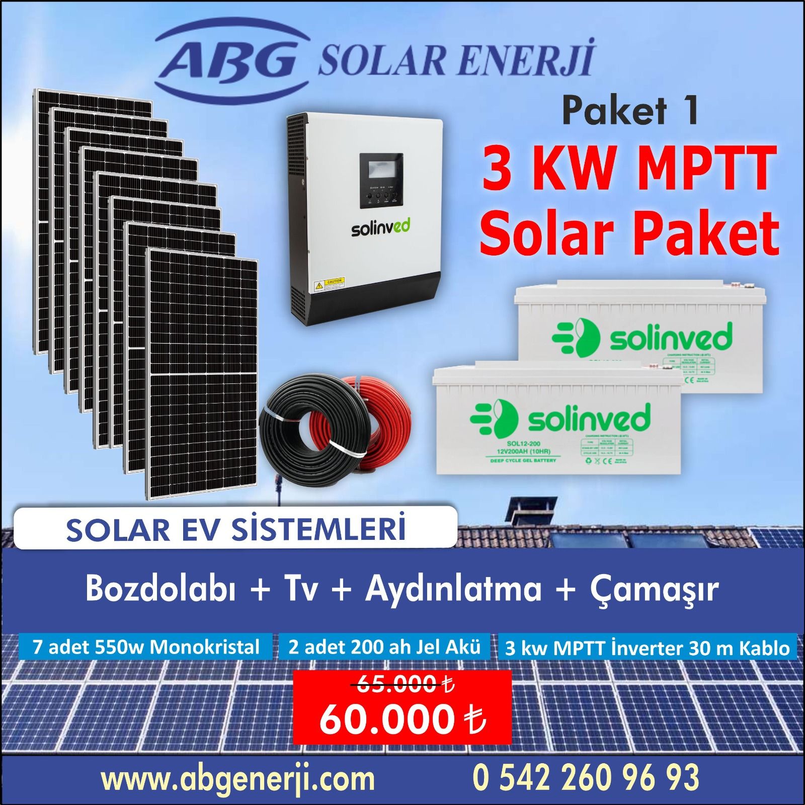 3 KW MPTT SOLAR PAKET