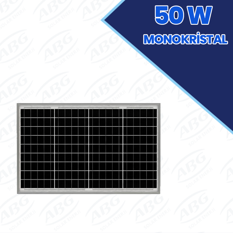 LEXRON 50W MONOKRİSTAL GÜNEŞ PANELİ