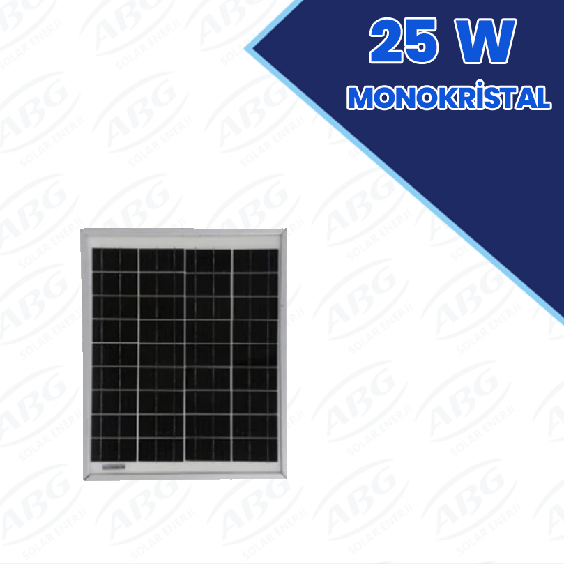 LEXRON 25W MONOKRİSTAL GÜNEŞ PANELİ