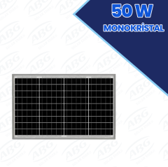 50W MONOKRİSTAL GÜNEŞ PANELİ